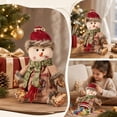 thumbnail image 2 of Clearance! Christmas Gift Bags Zipper Design with Clear Heart Window, Snowman, 2 of 7