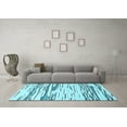 thumbnail image 3 of Ahgly Company Indoor Rectangle Solid Light Blue Modern Area Rugs, 2' x 5', 3 of 4