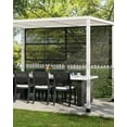 thumbnail image 2 of Écran d'Intimité en Métal Robuste et Résistant à la Rouille – Panneaux Décoratifs Autoportants pour Clôture avec Base Stable pour Patio, Terrasse, Balcon Ou Pelouse – Ensemble de 4 – Barrière Extérieure Résistante aux Intempéries – Noir, 120x180 cm, 2 of 7
