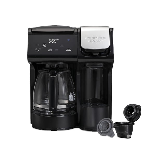 Hamilton Beach FlexBrew Trio Cafetera de 2 vías, compatible con cápsulas K-Cup o molidos, combinació
