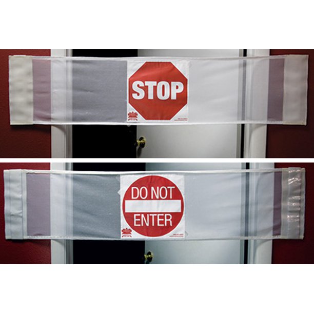 Secure Door Safety Banner for Wandering Prevention Stop Sign & Do Not Enter Sign One Year