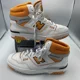 thumbnail image 1 of New Balance 650 WHITE/ORANGE BB650RCL Mens Basketball Shoes Sneakers Size 9.5 D, 1 of 6
