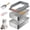 L:19.7''×13.8''×10'', variant on Stainless Steel Sifting Cat Litter Box XXL:23.6''×15.7''×12'' For Pine Pellets and Big Cats