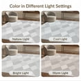 thumbnail image 7 of ODIKA 8'x10' Washable Area Rug Durable, Non-Slip Under Tonal Plush Solid Field Minimalist Interlocking Geometric for Living Room, Sectional, Family, 7 of 7