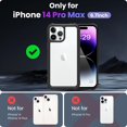 thumbnail image 6 of Magnetic for iPhone 14 Pro Max Case, Military Drop Protective Shockproof, Clear Back with Soft Edge, Phone Case for iPhone 14 Pro Max, Black, 6 of 12