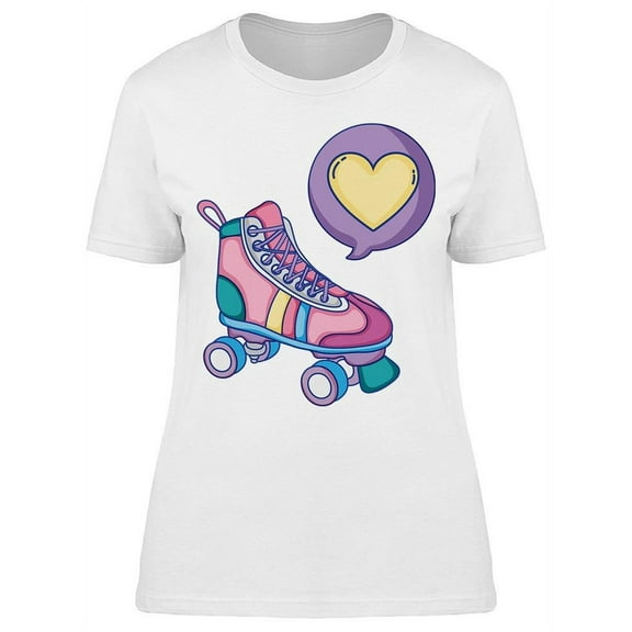 Roller Skate Style With Heart T-Shirt Women -Image by Shutterstock, Female Large