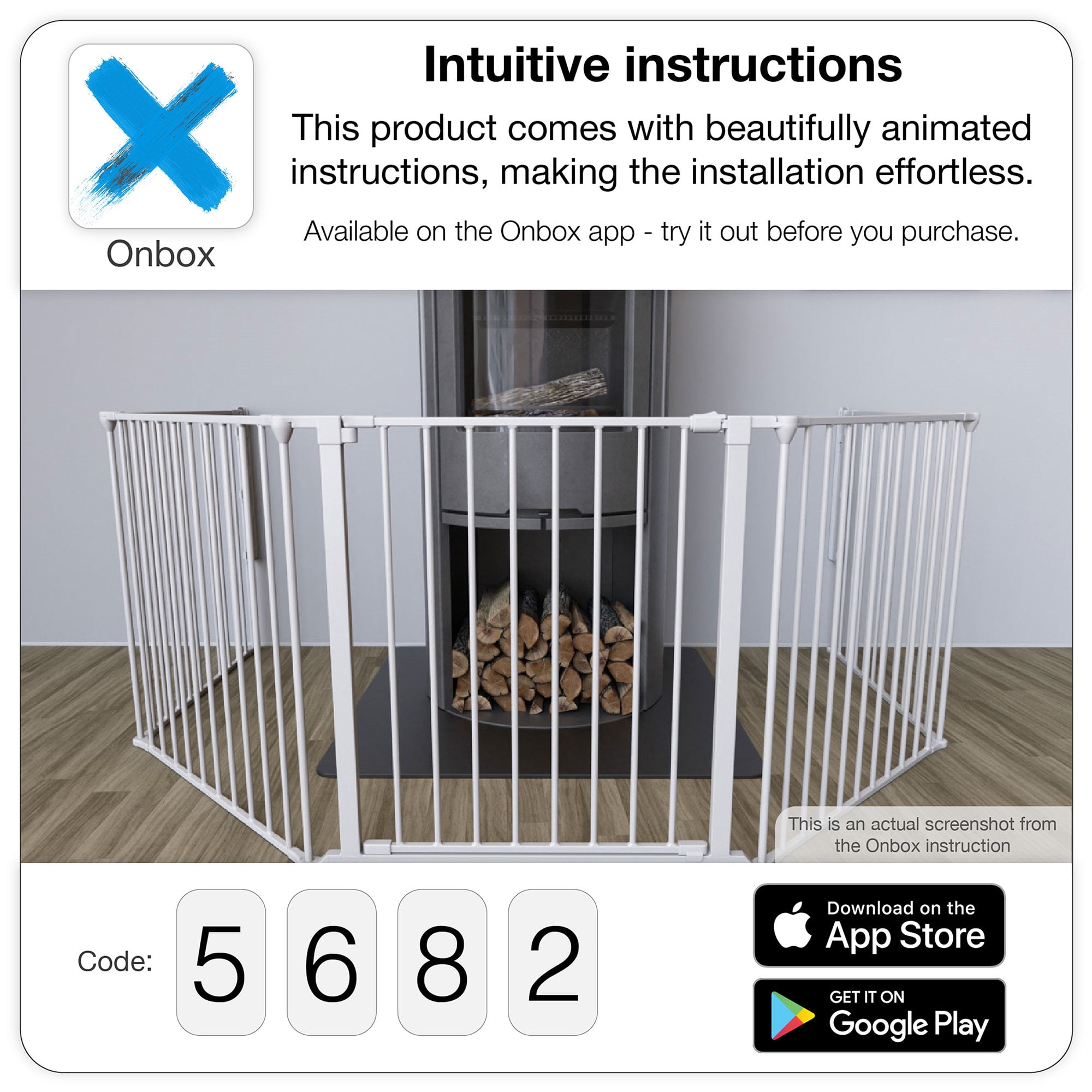 Scandinavian Pet Design Pet Flex System XXL Wall Mounted Dog Gate, White