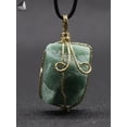thumbnail image 3 of PULLIMORE Natural Raw Amethyst Stone Pendant Necklace Healing Chakra Crystal Irregular Quartz Gemstone Necklace Jewelry (Green), 3 of 8