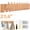 Natural, variant on 27" Wood Wall Mounted Coat Rack with 10 Flip Down Hooks, Heavy Duty Piano Coat Rack, Decorative Wall Hook Rack for Entryway, Bedroom, Kitchen
