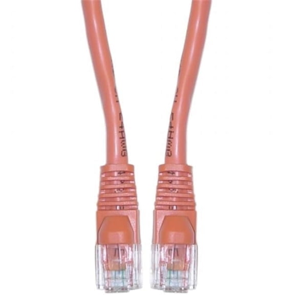 Cat5e Ethernet Cable, 24AWG, RJ45 Gold Plate Connector, ETL, 4 Pair Stranded Copper, Snagless Mold Boot Unshielded Twisted Pair (UTP) Internet Network Patch Cable, 50 Foot, Orange, CableWholesale