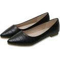 thumbnail image 3 of Women's Flat Shoes Pointed Toe Ballerina Flats Slip On Loafers Classic Low Wedge Dress Shoe, 3 of 7