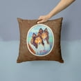 thumbnail image 2 of Carolines Treasures 7086PW1414 Sable Shelties Double Trouble Fabric Decorative Pillow  14Hx14W multicolor, 2 of 4