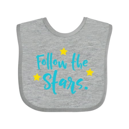 

Inktastic Follow the Stars Shooting Star Falling Star Gift Baby Boy or Baby Girl Bib