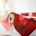 thumbnail image 4 of Manfei Vintage Red Bowknot Bedding Comforter Set, Oil Printing Artwork Twin Comforter Sets, Teens Girls Kids Reversible Bedding Set, Super Cozy Room Decor, 2pcs, 4 of 8