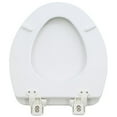 thumbnail image 6 of Jamestown Adjustable Slow Close Never Loosens Elongated Closed Front Toilet Seat In White, 6 of 10