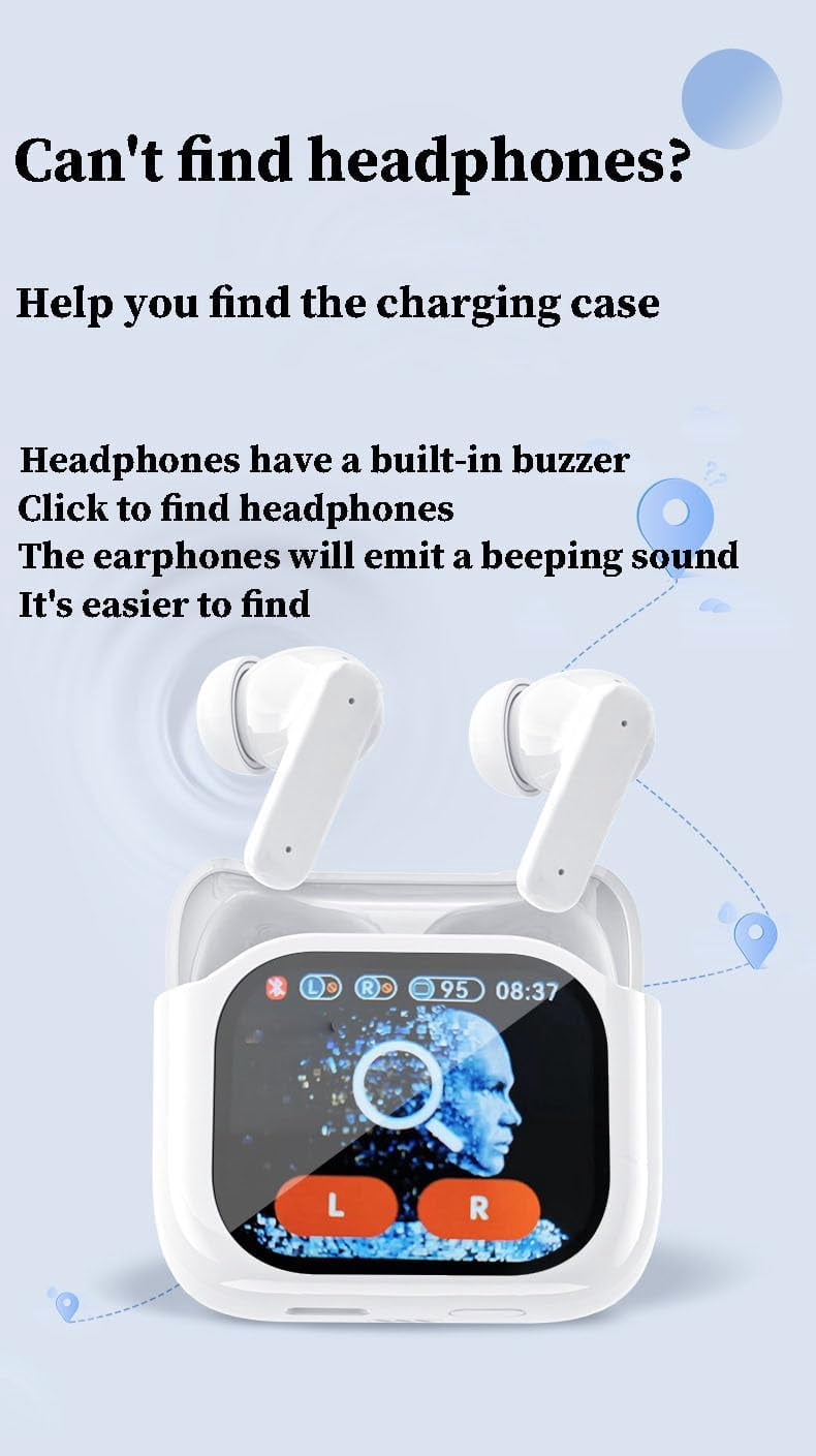 JM19 Translation Earbuds, Wireless Bluetooth Translation Earphone with LED Display Screen(Fit iOS & Android), Translate Ear Buds for Travel