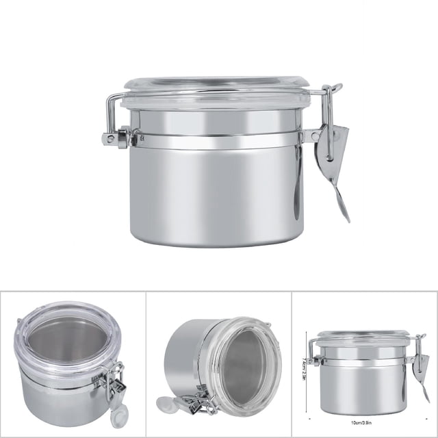 Receptor para cafés de acero inoxidable, receptor para té, Azúcar, Leche en Polvo, Almacenamiento de cocina resistente al Óxido