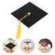 thumbnail image 2 of 20 adornos para cupcakes con forma de birrete de graduación, color negro, con borlas, para decorar chocolates y dulces, ideales para fiestas de graduación., 2 of 8