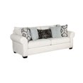 thumbnail image 3 of Berrie 2pc Sofa Loveseat Set, 9 Throw Pillows, Modern White Polyester, 3 of 3
