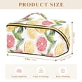 thumbnail image 4 of FORMRS Makeup Bag Travel Cosmetic Organizer for Women Fold Flat Zipper Pouch with Handle, Grapefruit Slices, 4 of 8