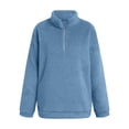 thumbnail image 4 of NMMUED Oversized Shirts for Women, Womens Fall Clothing, Winter Clothing for Women, Oversized Sweatshirt for Women, Long Sleeve Shirts for Women, Blue XXL, 4 of 5