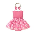 thumbnail image 4 of Zwiiyzr 0-18M Newborn Baby Girl Romper Dress Sleeveless Summer Clothes Boho Cute Outfits with Headband Hot Pink, 4 of 4