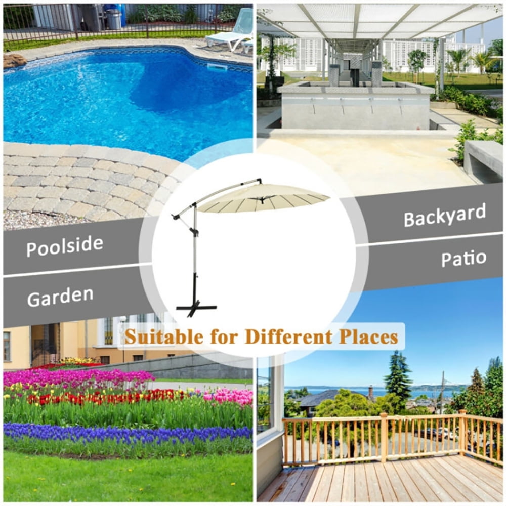 Aimee Lii 10 Feet Patio Umbrella Market Hanging Umbrella for Backyard Poolside Lawn Garden, Outdoor Umbrellas for Patio, Beige Aimee Lii 10 Feet Patio Umbrella Market Hanging Umbrella for Backyard Poolside Lawn Garden, Outdoor Umbrellas for Patio, Beige