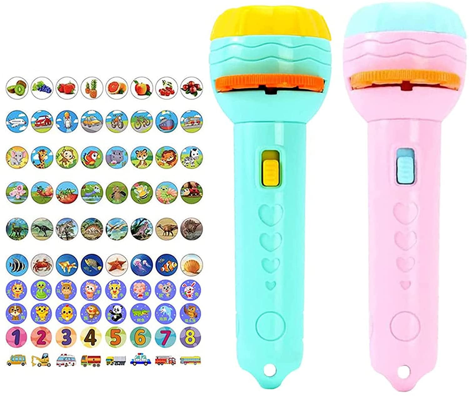 Flashlight Projector for Kids, Projection Early Education Cognitive Bedtime Small Torches