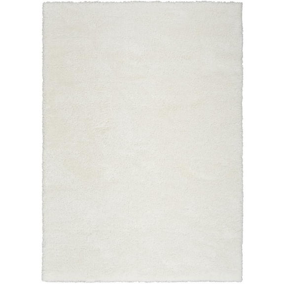 Nourison Pacific Shag Shag Ivory 5'3" x 7'3" Area Rug, (5x7)