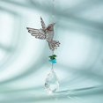 thumbnail image 2 of Humbird Hanging Suncher Crystal Glass Prisms Ornament Garden E Decor Gift, 2 of 4