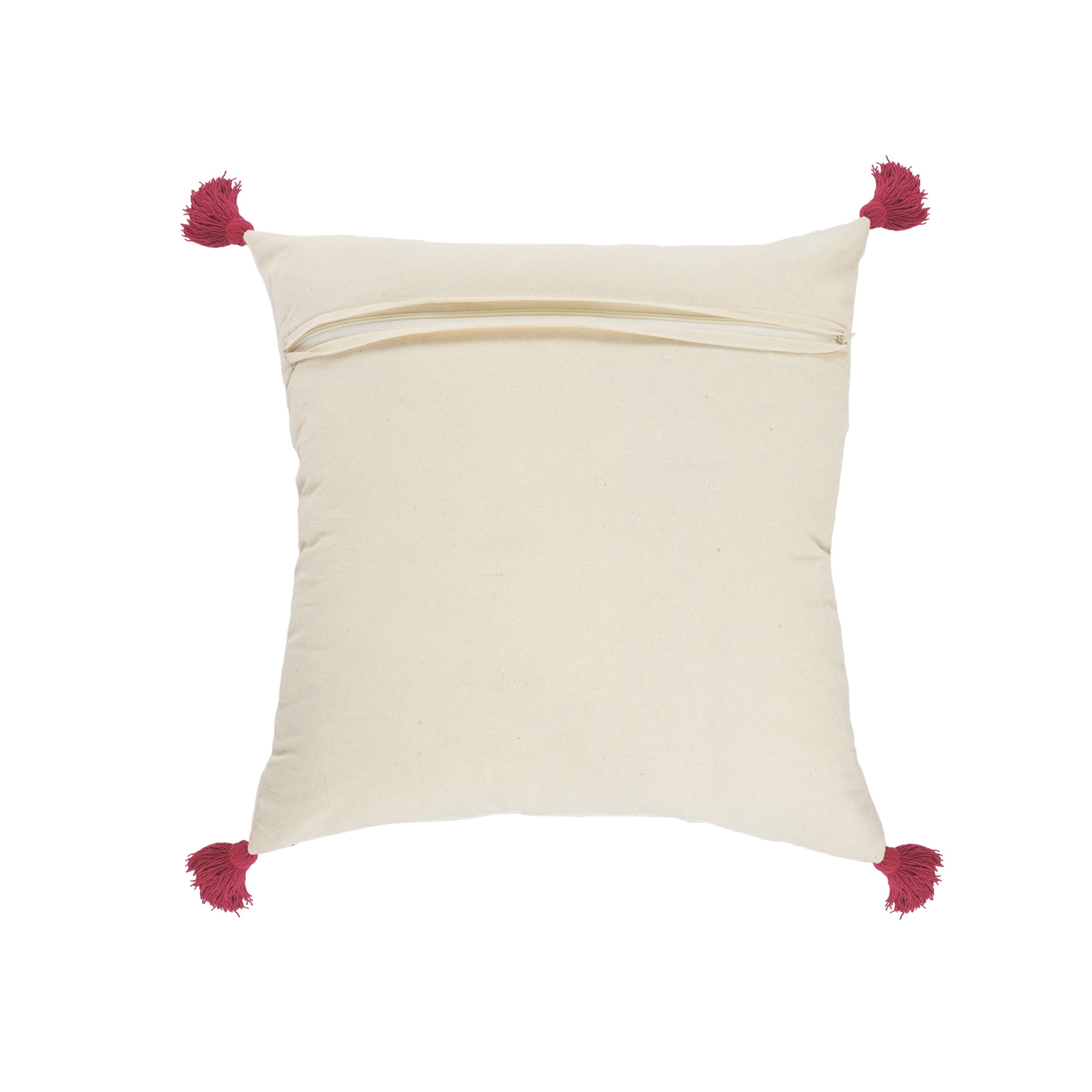 Harlow Hill 20" x 20" White/Black/Burgundy Geometric Cotton Adult Decorative Throw Pillow Cover