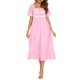 thumbnail image 1 of Vestido de tumbona para mujer con bolsillos, volantes de encaje, camisones sueltos de manga cor Abanopi Vestido, 1 of 7