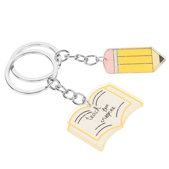 unbranded  2 Pcs Teacher's Day Keychain Kit Charm Lanyard for Keys Miss Travel