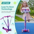 thumbnail image 6 of GOTRAX KS1 Kids Kick Scooter, Toddler Scooter 3 Wheel with LED Lighted, 3 Adjustable Handlebars, Suitable for Boys and Girls Ages 2~8 Children and Max Load 100 lbs, Pink, 6 of 7