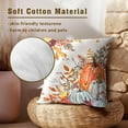 thumbnail image 6 of Orange White Pumpkin Fallen Leaves Throw Pillow Cover 22x22 Inch Pack of 2 Autumn Thanksgiving Cushion Pillow Case Square Maple Leaf Pillowcase for Fall Party Bed Sofa Home Car Bedroom Outdoor, 6 of 6