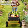 thumbnail image 4 of Ktaxon 770lbs Heavy-Duty Garden Cart, Steel Frame & Removable Panels, Yellow & Black, 4 of 9