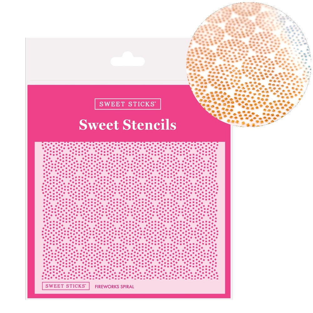 Sweet Sticks CookieandCupcake FoodDecorating Stencil, Fireworks