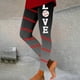 thumbnail image 1 of MKLEKYY Leggings deportivos informales para mujer, pantalones de yoga ajustados con estampado de béisbol, pantalones de entrenamiento informales, 1 of 3