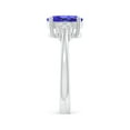 thumbnail image 3 of ANGARA Natural Solitaire Oval 1.9 ct Tanzanite and Diamond Promise Ring in 14K White Gold for Women (Size-9x7mm) | December Birthstone, Anniversary, Jewelry Gift for Women | Natural Tanzanite Ring, 3 of 9