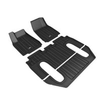 3D MAXpider Custom Fit ELITECT Floor Mat (Black) Compatible with Tesla Model X 6 Seats 2016-2021 - Full Set
