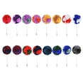 thumbnail image 4 of 3 Pieces Men's Lapel Pin Handmade Satin Flower Boutonniere Pin with Gift Box for Suit Wedding Groom, 4 of 6