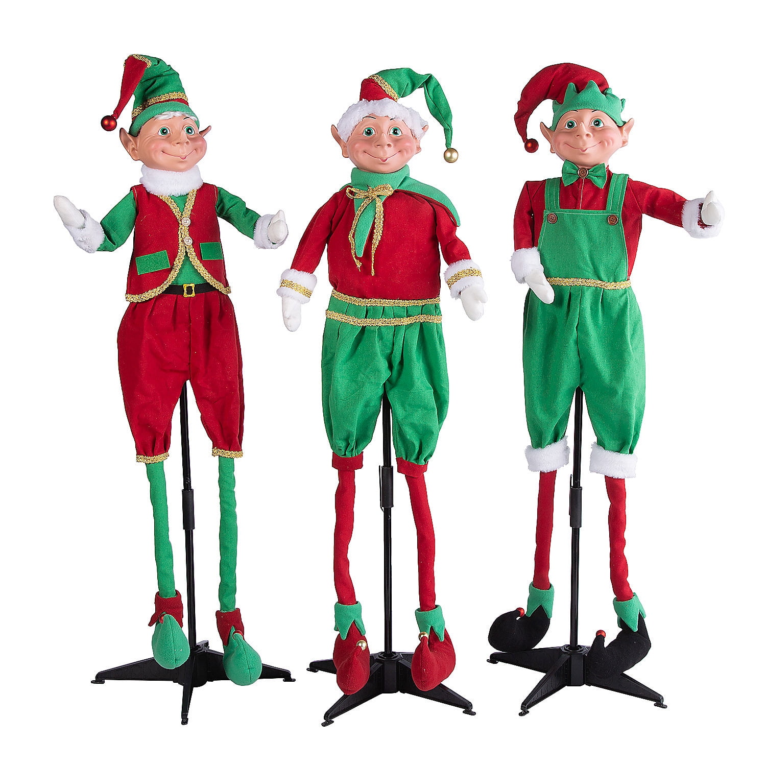Christmas Standing Elves Set, Home Decor, Christmas, 3 Pieces - Walmart.com