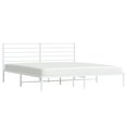 thumbnail image 2 of vidaXL Metal Bed Frame with Headboard White 193x203 cm, 2 of 5