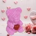 thumbnail image 6 of Esquirla Valentine's Bear Home Centerpiece Lovely Valentines Day Gifts Creative Valentines Day Decoration Holding Heart for Girlfriend Pink, 6 of 8