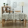 thumbnail image 5 of Vintage European Style Square Tablecloth Cotton And Linen Table Cover Protector For Dinning Table End Table Decoration 90 x 90 cm (Wood Grain Pattern), 5 of 5