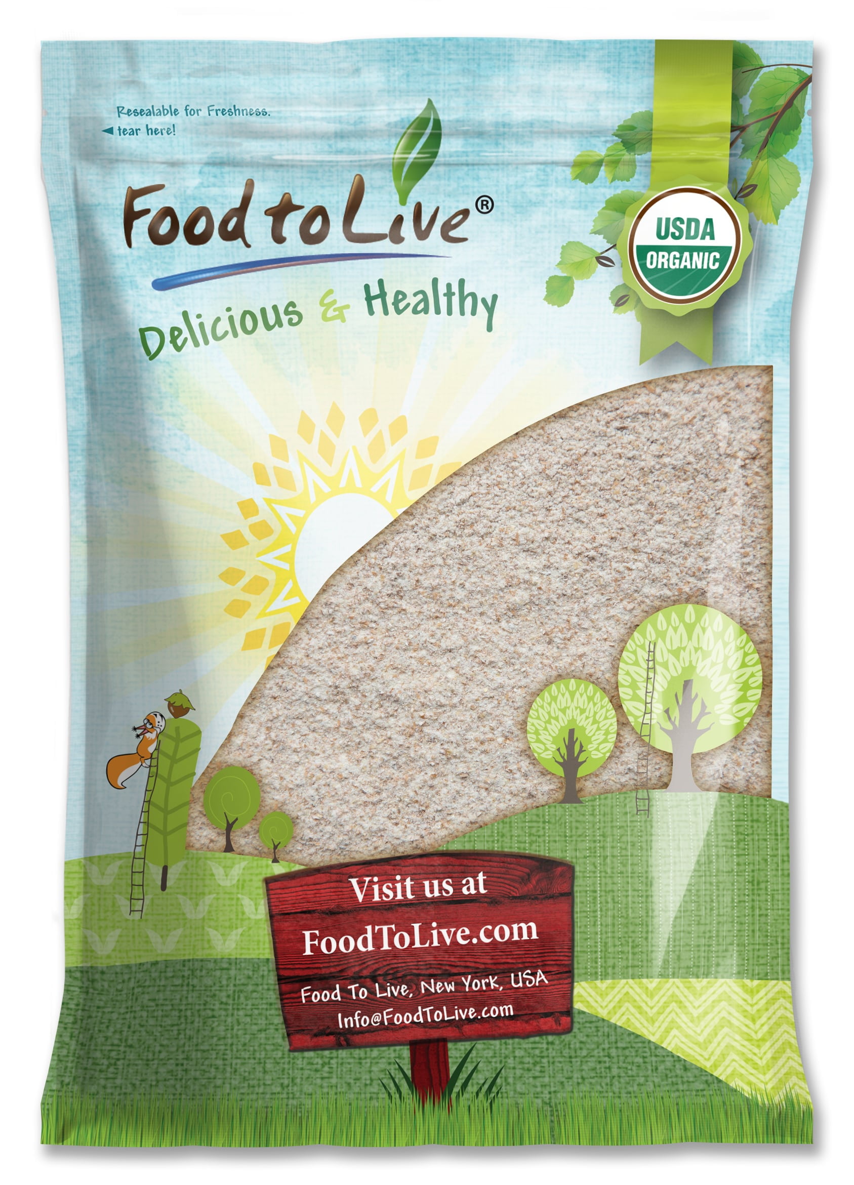 Organic Whole Wheat Bread Flour, 8 Pounds — NonGMO, Kosher, Raw, Vegan