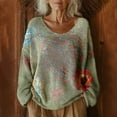 thumbnail image 1 of Women's Pattern Printed Casual Pullover Sweater, 1 of 4