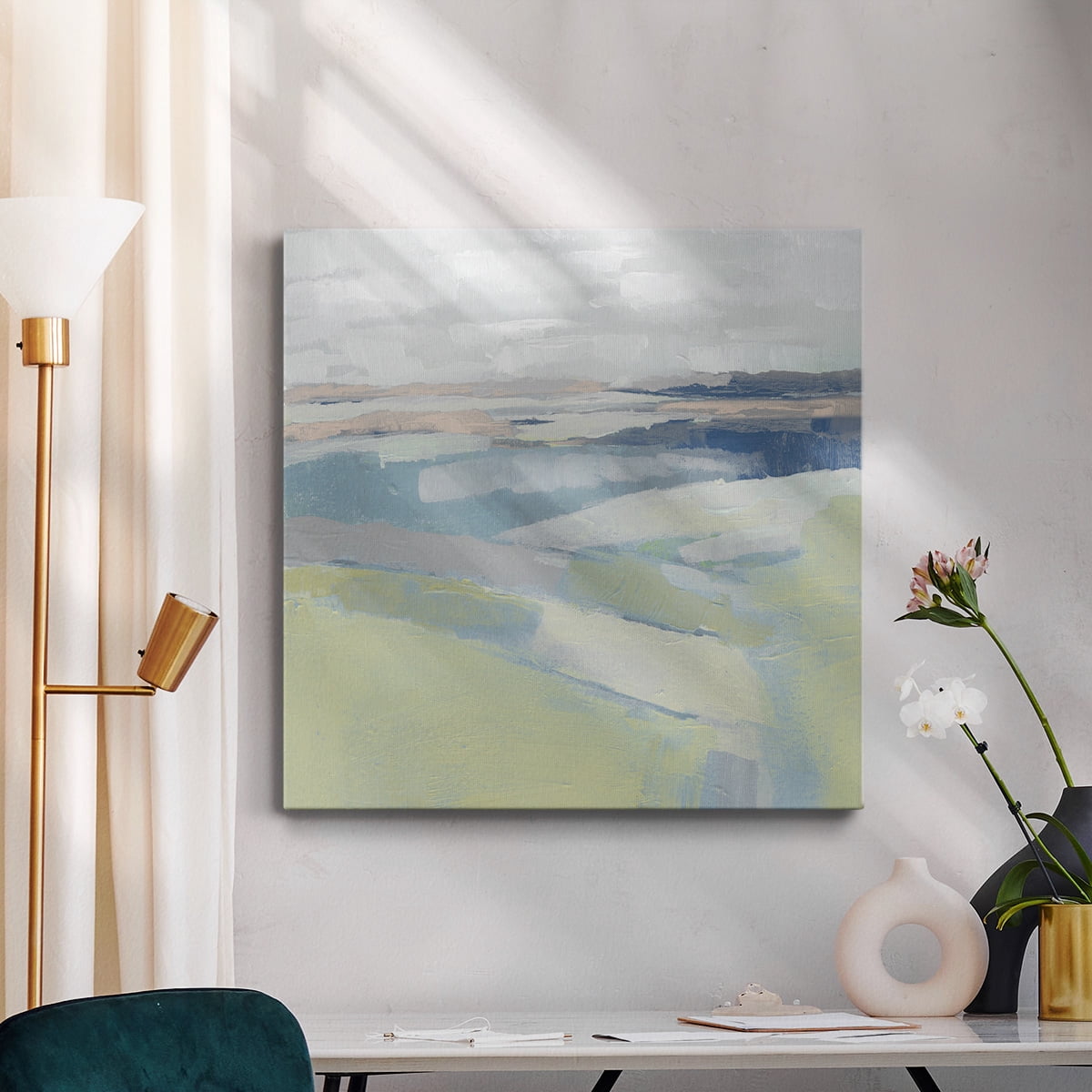 Wexford Home Pastel Prairie I-Premium Gallery Wrapped Canvas, 40" x 40" - Ready to Hang