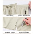 thumbnail image 4 of Lavenicole Men's Cargo Shorts Outdoor Lightweight Summer Casual Bermuda Shorts with Multi Zipper Pockets Beige 38W, 4 of 7
