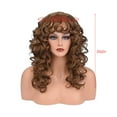 thumbnail image 3 of TUITOONM Long Curly Wig with Bangs 23.6" Heat-Resistant Synthetic Hair for Women, Adjustable Breathable Cap , 3 Natural Colors Available, 3 of 6